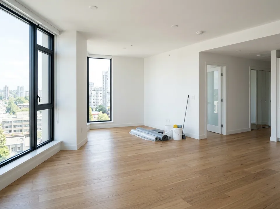Bezugsfertige Neubauwohnung nach der Bauabschlussreinigung